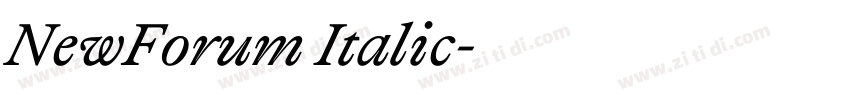 NewForum Italic字体转换